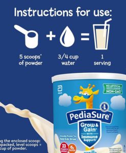 Sữa PediaSure Grow & Gain With Immun Support tăng chiều cao, tăng đề kháng vị vani, 400g
