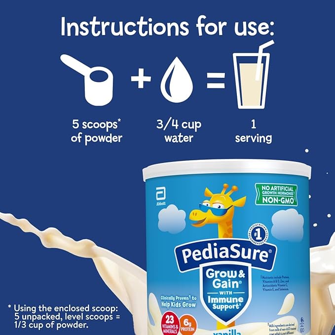 Sữa PediaSure Grow & Gain With Immun Support tăng chiều cao, tăng đề kháng vị vani, 400g Sữa PediaSure Grow & Gain With Immun Support tăng chiều cao, tăng đề kháng vị vani, 400g