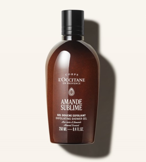Tẩy da chết body L'Occitane Amande Sublime Gel Douche Exfoliant chiết xuất hạnh nhân, 250ml