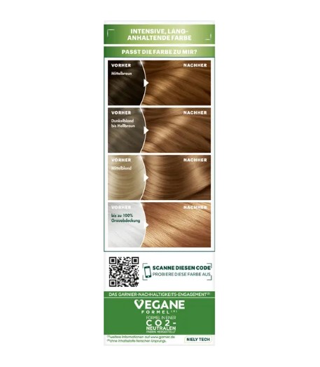 Thuốc nhuộm tóc Garnier Nutrisse 6.41 Zartes Kupfer - màu đồng nhẹ, 1 hộp Thuốc nhuộm tóc Garnier Nutrisse 6.41 Zartes Kupfer - màu đồng nhẹ, 1 hộp