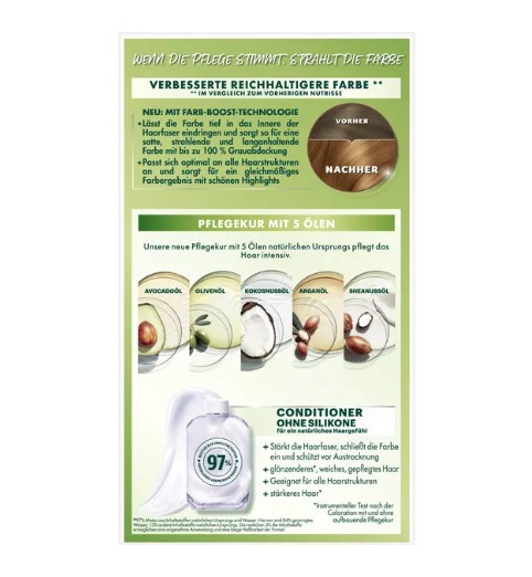 Thuốc nhuộm tóc Garnier Nutrisse 6.41 Zartes Kupfer - màu đồng nhẹ, 1 hộp Thuốc nhuộm tóc Garnier Nutrisse 6.41 Zartes Kupfer - màu đồng nhẹ, 1 hộp