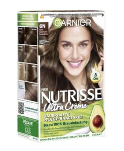 Thuốc nhuộm tóc Garnier Nutrisse 6N Nude Natürliches Dunkelblond - màu vàng sẫm tự nhiên, 1 hộp