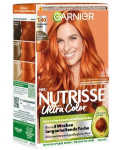 Thuốc nhuộm tóc Garnier Nutrisse 7.40 Strahlendes Kupfer - màu đồng sáng bóng, 1 hộp
