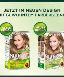 Thuốc nhuộm tóc Garnier Nutrisse 7 Toffee Mittelblond - màu vàng bơ nhạt, 1 hộp