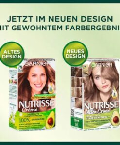 Thuốc nhuộm tóc Garnier Nutrisse 7N Nude Natürliches Mittelblond - màu vàng nude tự nhiên, 1 hộp