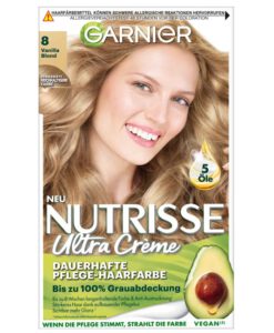 Thuốc nhuộm tóc Garnier Nutrisse 8 Vanilla Blond - màu vàng vanilla, 1 hộp