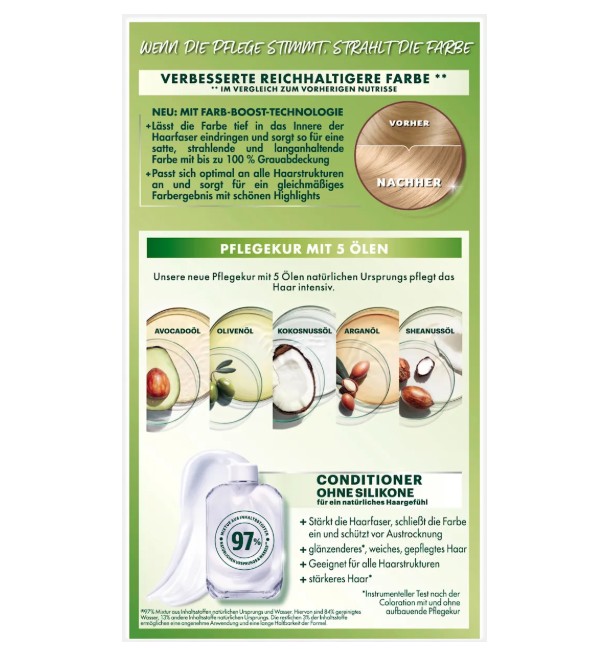 Thuốc nhuộm tóc Garnier Nutrisse 8 Vanilla Blond - màu vàng vanilla, 1 hộp Thuốc nhuộm tóc Garnier Nutrisse 8 Vanilla Blond - màu vàng vanilla, 1 hộp