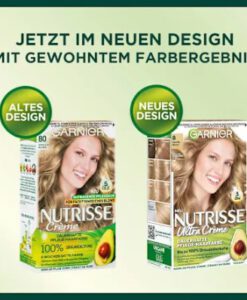 Thuốc nhuộm tóc Garnier Nutrisse 8 Vanilla Blond - màu vàng vanilla, 1 hộp