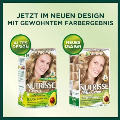 Thuốc nhuộm tóc Garnier Nutrisse 8 Vanilla Blond - màu vàng vanilla, 1 hộp Thuốc nhuộm tóc Garnier Nutrisse 8 Vanilla Blond - màu vàng vanilla, 1 hộp