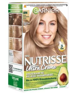 Thuốc nhuộm tóc Garnier Nutrisse 8N Nude Natürliches Blond - màu vàng tự nhiên, 1 hộp