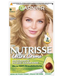 Thuốc nhuộm tóc Garnier Nutrisse 9 Hellblond - màu vàng sáng, 1 hộp