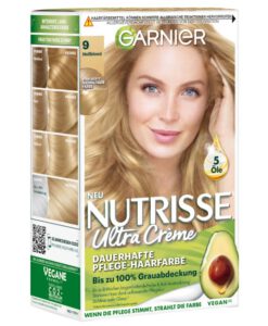Thuốc nhuộm tóc Garnier Nutrisse 9 Hellblond - màu vàng sáng, 1 hộp