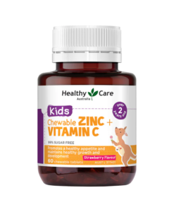 Viên nhai Healthy Care Kids Chewable Zinc + Vitamin C tăng đề kháng cho trẻ em, 60 viên