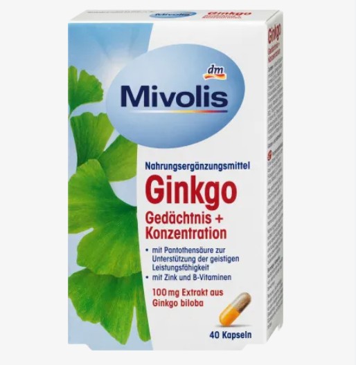 Viên uống bổ não Mivolis Ginkgo, 40 viên