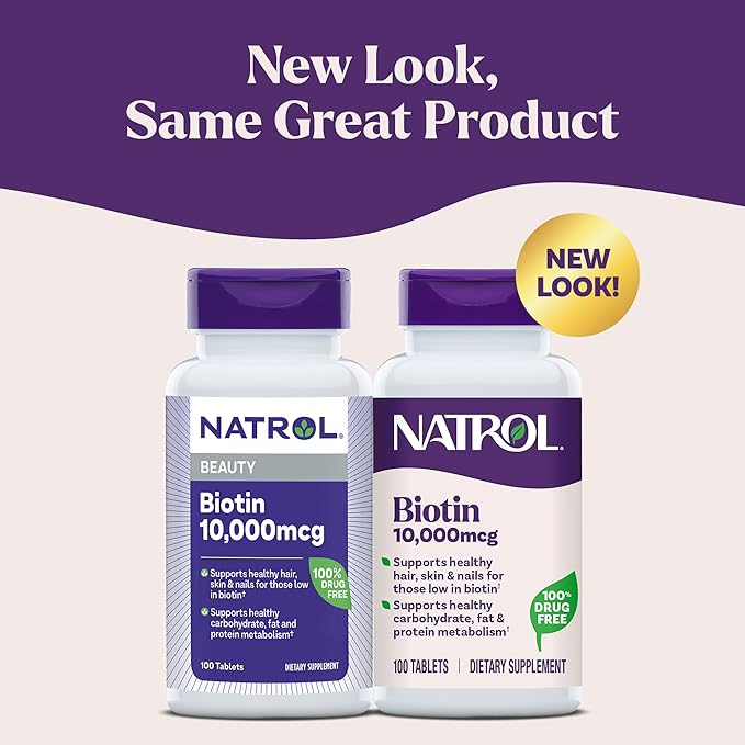 Viên uống Natrol Biotin 10.000 mcg đẹp da, tóc, móng, hỗ trợ mọc tóc, 100 viên Viên uống Natrol Biotin 10.000 mcg đẹp da, tóc, móng, hỗ trợ mọc tóc, 100 viên