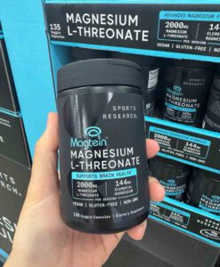 Viên uống Sports Research Magtein Magnesium L-Threonate 2000 mg bổ sung magie, 135 viên