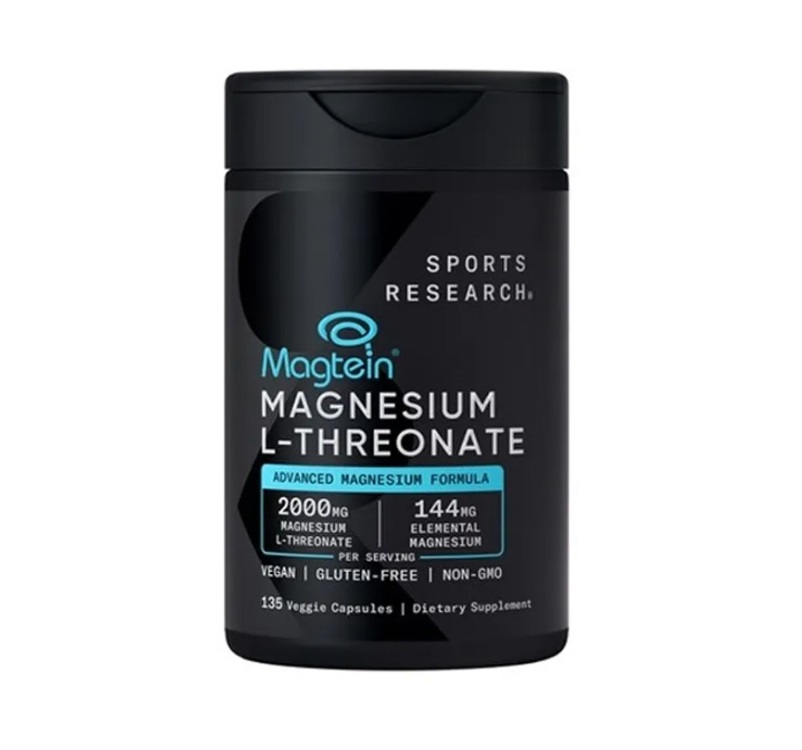 Viên uống Sports Research Magtein Magnesium L-Threonate 2000 mg bổ sung magie, 135 viên Viên uống Sports Research Magtein Magnesium L-Threonate 2000 mg bổ sung magie, 135 viên