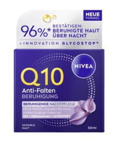 Bộ kem dưỡng da Nivea Q10 Anti-Falten Sensitiv ngày đêm cho da nhạy cảm, 2x50 ml