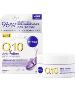 Bộ kem dưỡng da Nivea Q10 Anti-Falten Sensitiv ngày đêm cho da nhạy cảm, 2x50 ml
