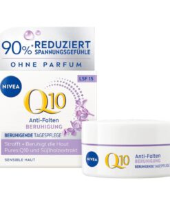 Bộ kem dưỡng da Nivea Q10 Anti-Falten Sensitiv ngày đêm cho da nhạy cảm, 2x50 ml