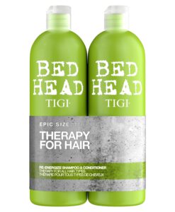 Cặp dầu gội xả TIGI BED HEAD Re-Energize cho tóc thường, tóc dầu (TIGI xanh lá), 2x750ml