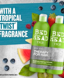 Cặp dầu gội xả TIGI BED HEAD Re-Energize cho tóc thường, tóc dầu (TIGI xanh lá), 2x750ml