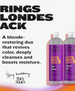 Cặp dầu gội xả TIGI BED HEAD Serial Blonde phục hồi tóc tẩy, nhuộm (TIGI tím - Đức), 2x750ml