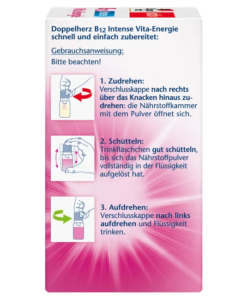 Chai uống Doppelherz B12 Intense Vita-Energie tăng cường sức khỏe thể chất và hệ thần kinh, 18 ống