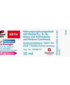Chai uống Doppelherz B12 Intense Vita-Energie tăng cường sức khỏe thể chất và hệ thần kinh, 18 ống