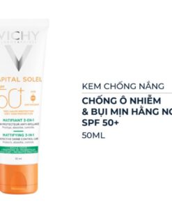 Kem chống nắng Vichy Capital Soleil Mattifying 3in1 SPF50+ cho da dầu, 50ml