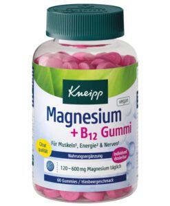 Kẹo dẻo Kneipp Magnesium + B12 Gummis, 60 viên
