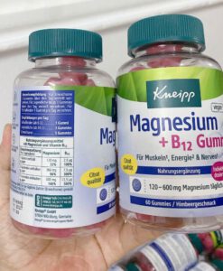 Kẹo dẻo Kneipp Magnesium + B12 Gummis, 60 viên