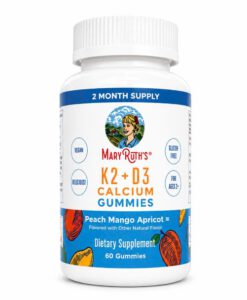 Kẹo dẻo Maryruth's K2 + D3 Calcium Gummies bổ sung canxi D3 K2 cho trẻ từ 2 tuổi, 60 viên