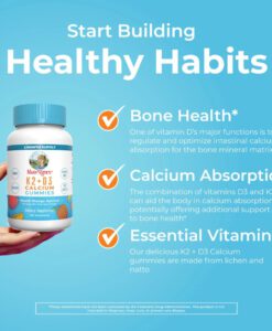 Kẹo dẻo Maryruth's K2 + D3 Calcium Gummies bổ sung canxi D3 K2 cho trẻ từ 2 tuổi, 60 viên