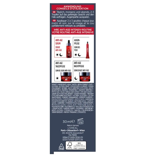 Serum Loreal Revitalift Laser Tri-Peptid Anti-Age chống lão hóa, giảm nếp nhăn, 30ml Serum Loreal Revitalift Laser Tri-Peptid Anti-Age chống lão hóa, giảm nếp nhăn, 30ml