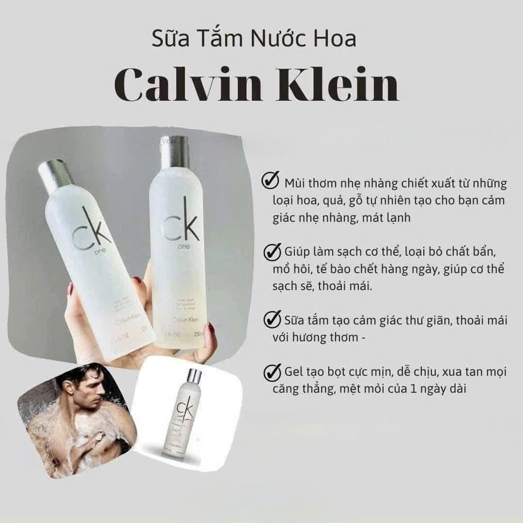 Sữa tắm nước hoa Calvin Klein CK One Body Wash, 250ml Sữa tắm nước hoa Calvin Klein CK One Body Wash, 250ml
