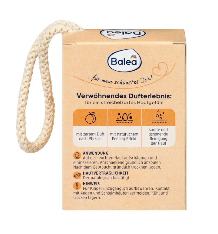 Tẩy tế bào chết dạng bánh hương đào Balea Festes Duschpeeling, 100g Tẩy tế bào chết dạng bánh hương đào Balea Festes Duschpeeling, 100g