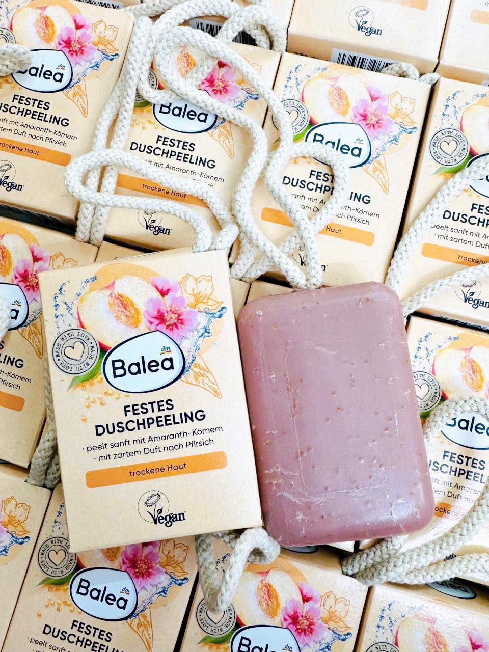 Tẩy tế bào chết dạng bánh hương đào Balea Festes Duschpeeling, 100g Tẩy tế bào chết dạng bánh hương đào Balea Festes Duschpeeling, 100g