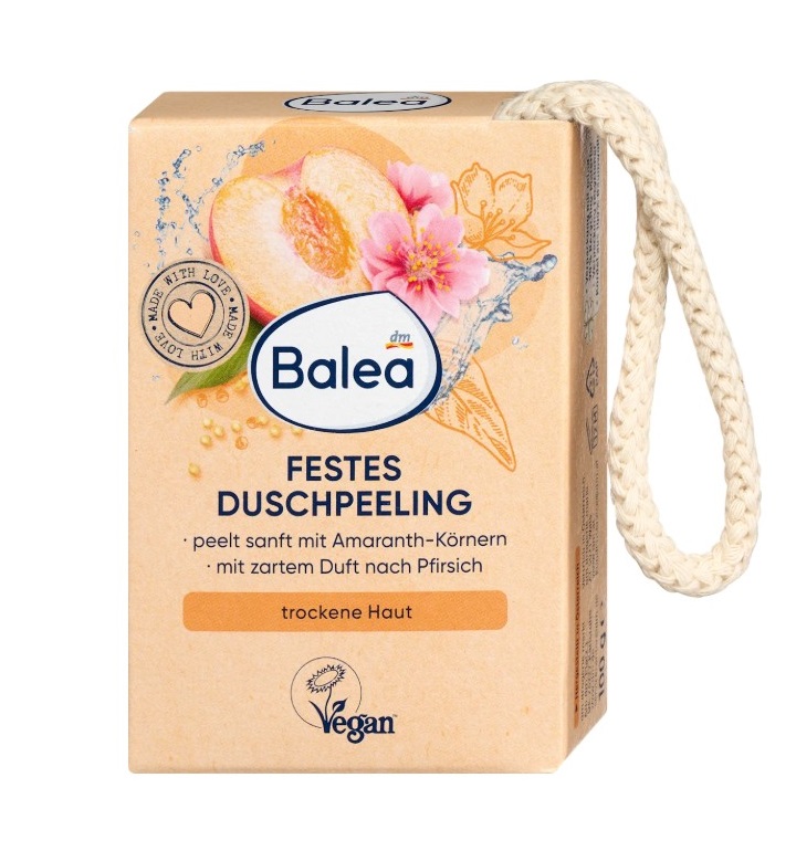 Tẩy tế bào chết dạng bánh hương đào Balea Festes Duschpeeling, 100g Tẩy tế bào chết dạng bánh hương đào Balea Festes Duschpeeling, 100g