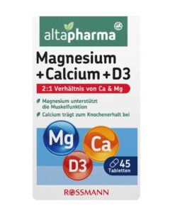 Viên uống altapharma Magnesium + Calcium + D3, 45 viên