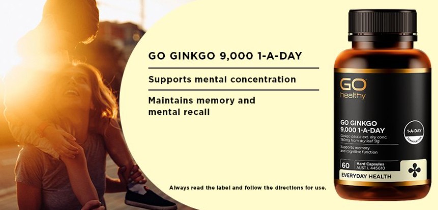 Viên uống bổ não Go Healthy Go Ginkgo 9000 1-A-Day, 60 viên Viên uống bổ não Go Healthy Go Ginkgo 9000 1-A-Day, 60 viên