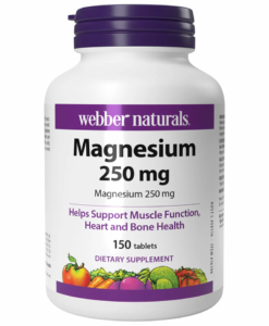 Viên uống bổ sung magie Webber Naturals Magnesium 250mg, 150 viên {Úc}