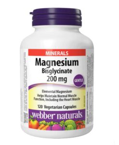 Viên uống bổ sung magie Webber Naturals Magnesium Bisglycinate 200mg, 120 viên