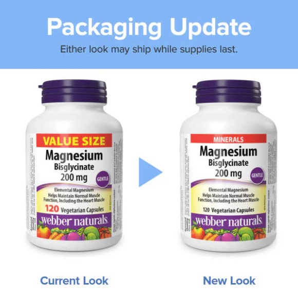 Viên uống bổ sung magie Webber Naturals Magnesium Bisglycinate 200mg, 120 viên Viên uống bổ sung magie Webber Naturals Magnesium Bisglycinate 200mg, 120 viên