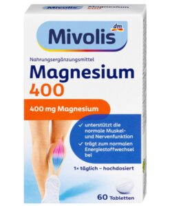 Viên uống Mivolis Magnesium 400 bổ sung magie, 60 viên