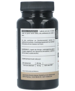 Viên uống Nat&Form Zinc Liposomal 45mg bổ sung kẽm, 60 viên