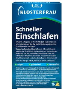 Viên uống ngủ ngon Klosterfrau Schneller Einschlafen Melatonin 2,0 mg, 30 viên