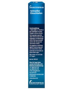 Viên uống ngủ ngon Klosterfrau Schneller Einschlafen Melatonin 2,0 mg, 30 viên