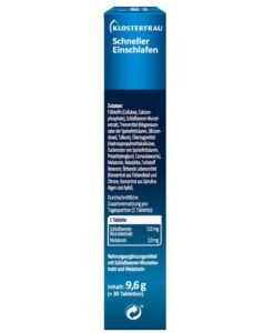 Viên uống ngủ ngon Klosterfrau Schneller Einschlafen Melatonin 2,0 mg, 30 viên