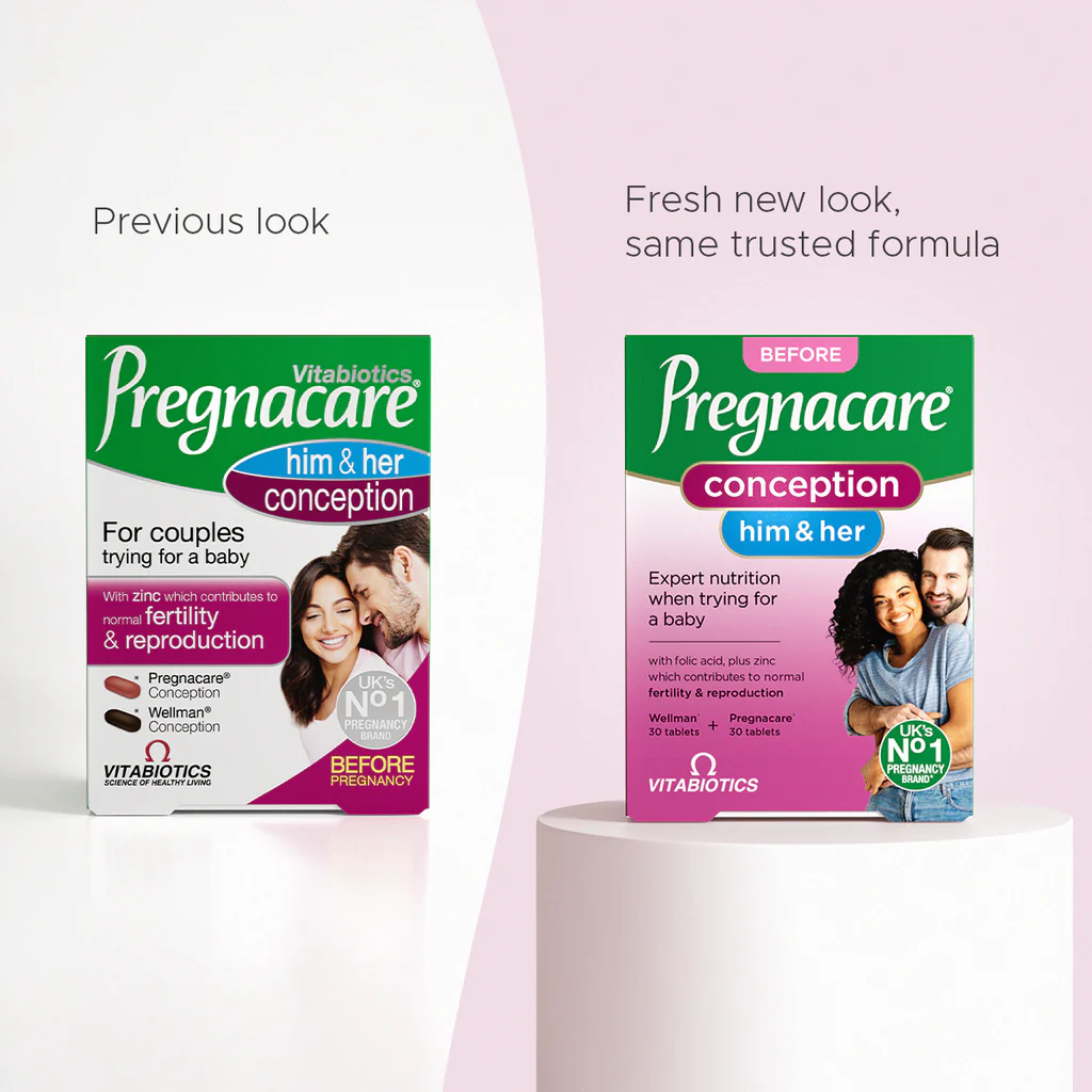 Viên uống tăng khả năng thụ thai Vitabiotics Pregnacare Him & Her Conception, 60 viên Viên uống tăng khả năng thụ thai Vitabiotics Pregnacare Him & Her Conception, 60 viên